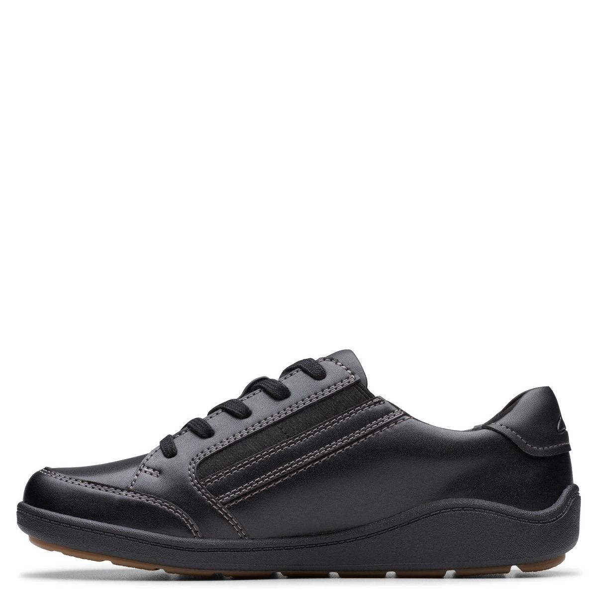 CLARKS - Zapatilla Urbana Mujer Cuero Negro Clarks