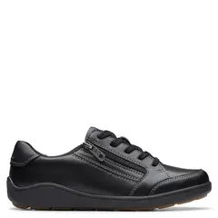 CLARKS - Zapatilla Urbana Mujer Cuero Negro