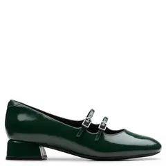CLARKS - Zapato Formal Mujer Cuero Verde
