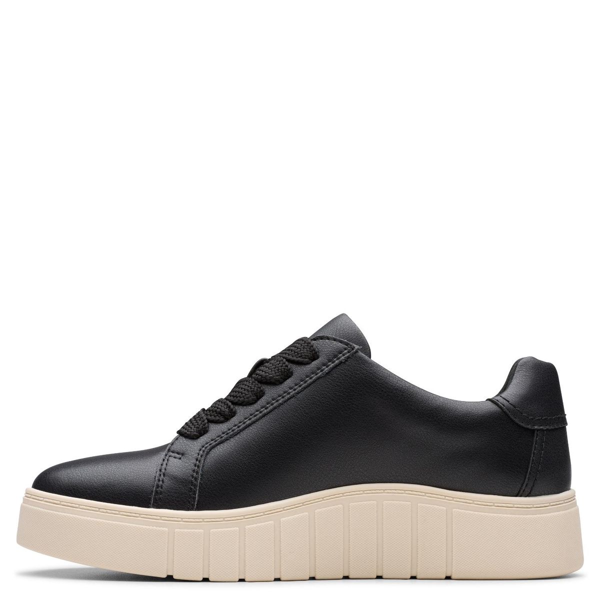 CLARKS - Zapatilla Urbana Mujer Cuero Negro Clarks