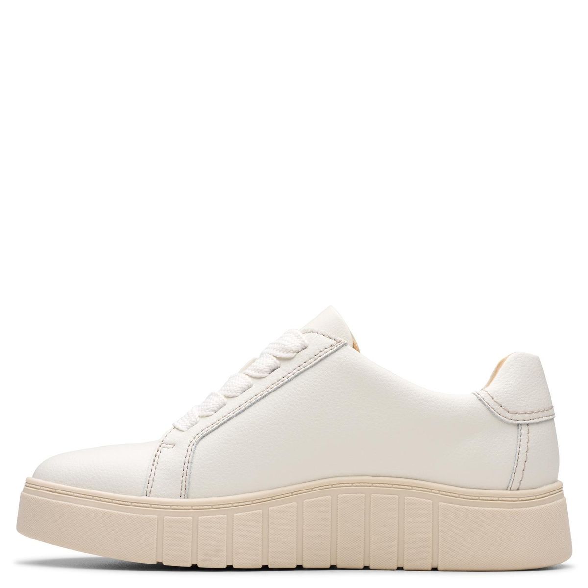 CLARKS - Zapatilla Urbana Mujer Cuero Blanco Clarks