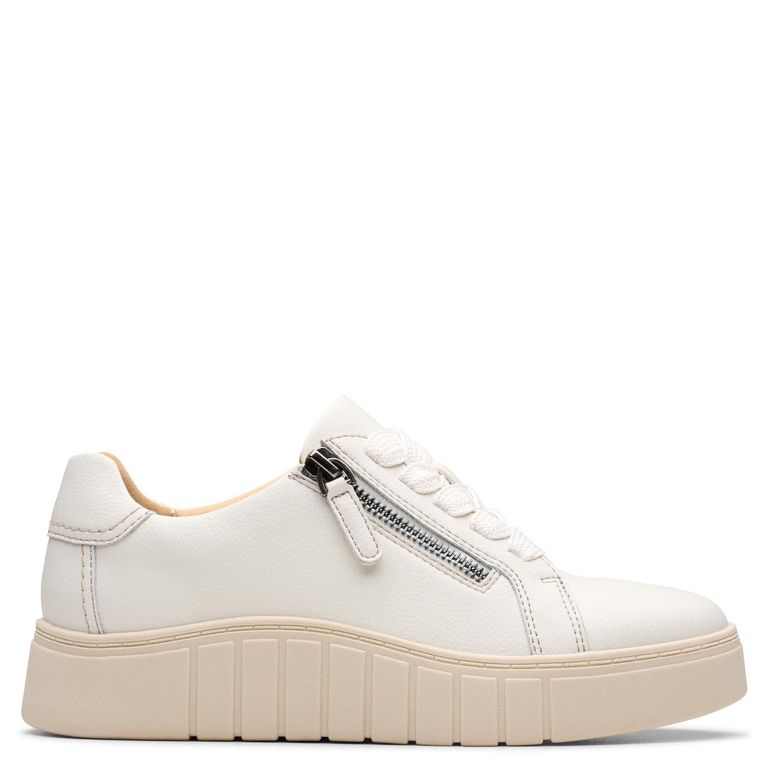 Zapatilla Urbana Mujer Cuero Blanco