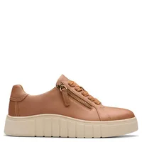 Zapatilla Urbana Mujer Cuero Beige