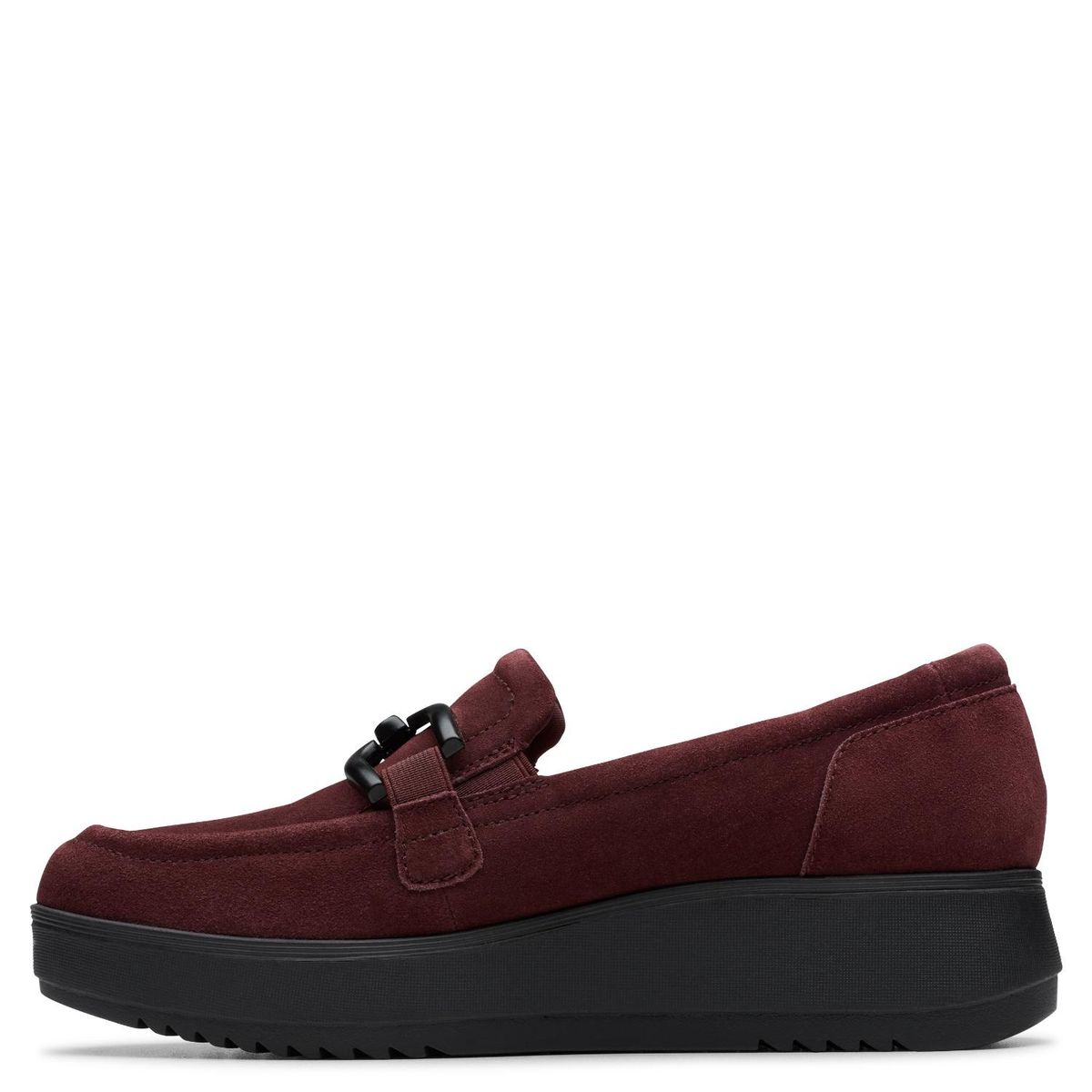 CLARKS - Zapato Casual Mujer Cuero Burdeo Clarks