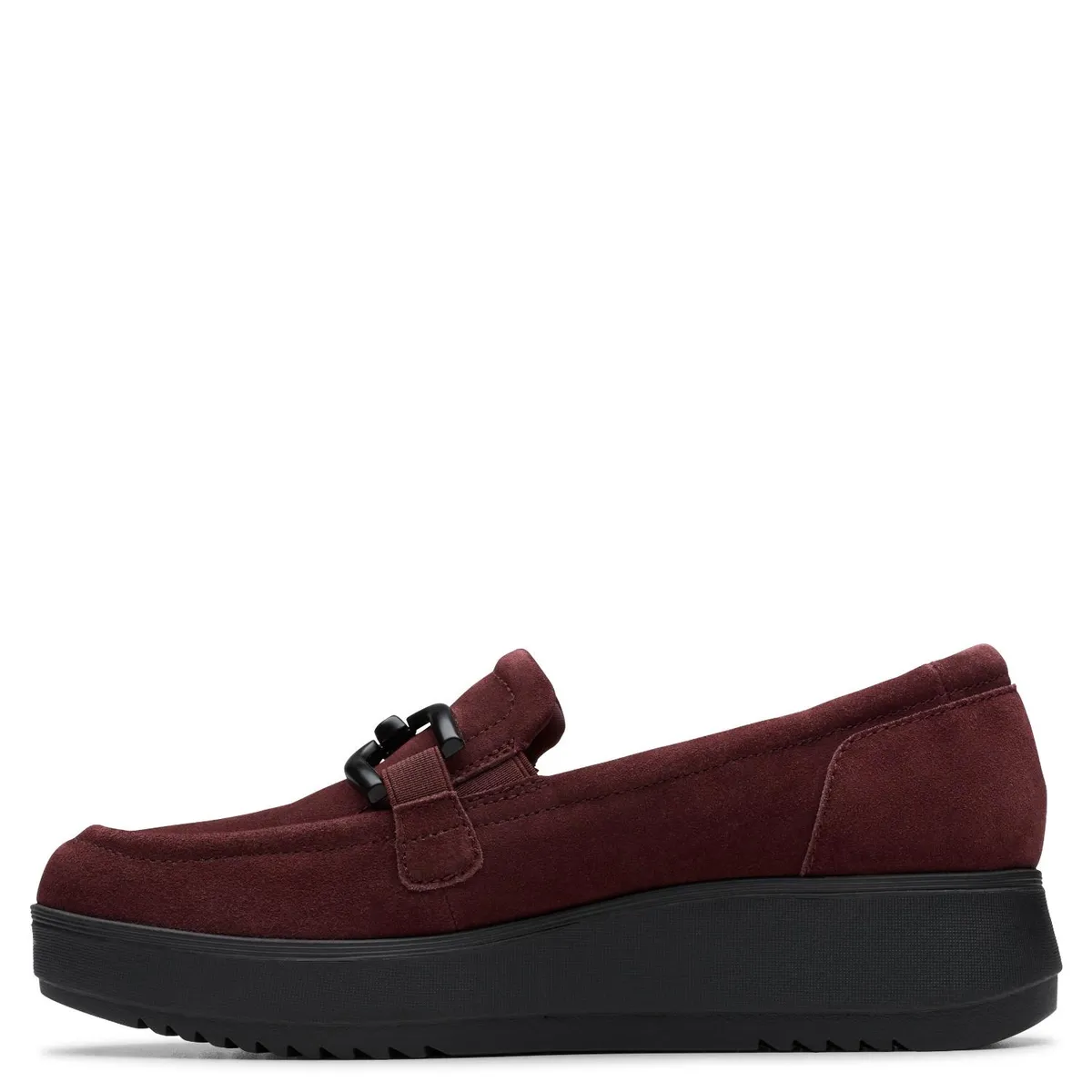 CLARKS - Zapato Casual Mujer Cuero Burdeo Clarks