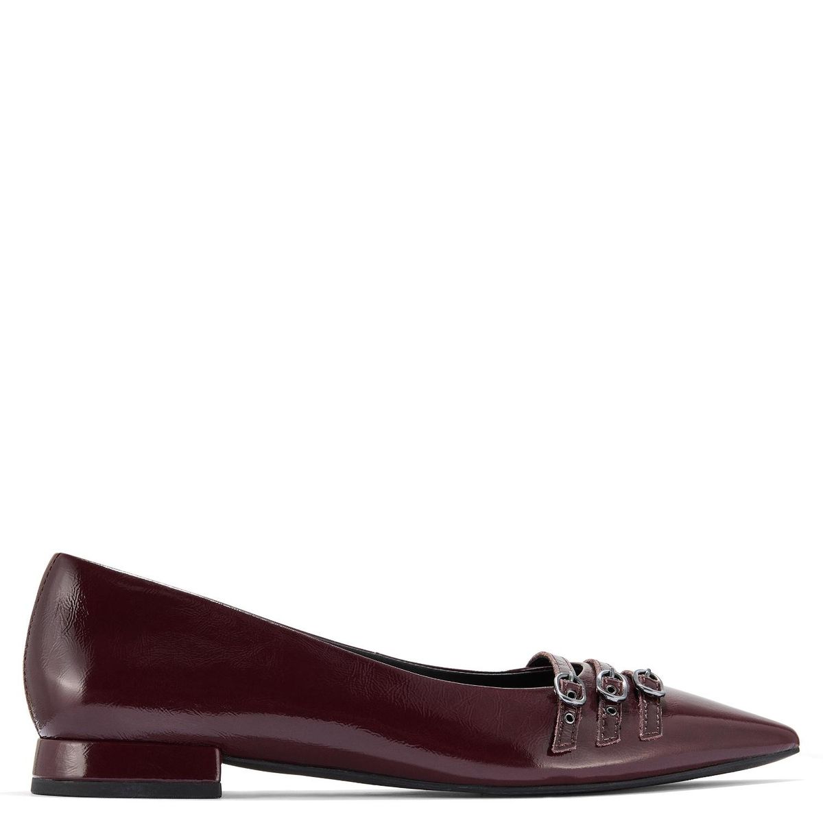 CLARKS - Zapato Formal Mujer Cuero Burdeo Clarks