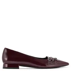 CLARKS - Zapato Formal Mujer Cuero Burdeo