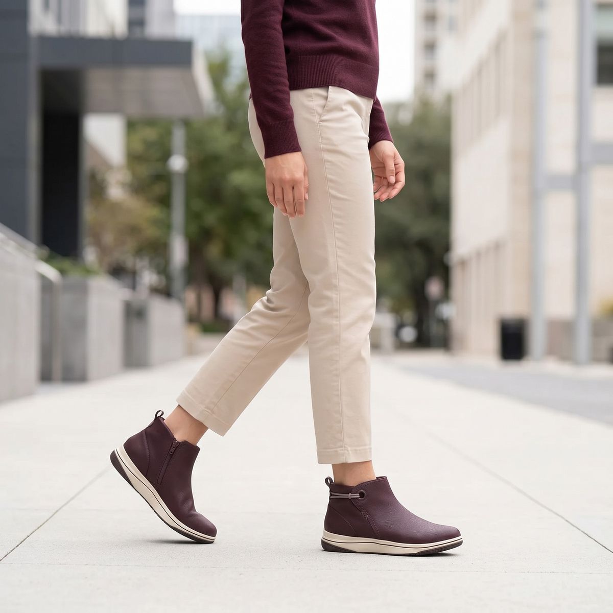 CLARKS - Botín Mujer Burdeo Clarks