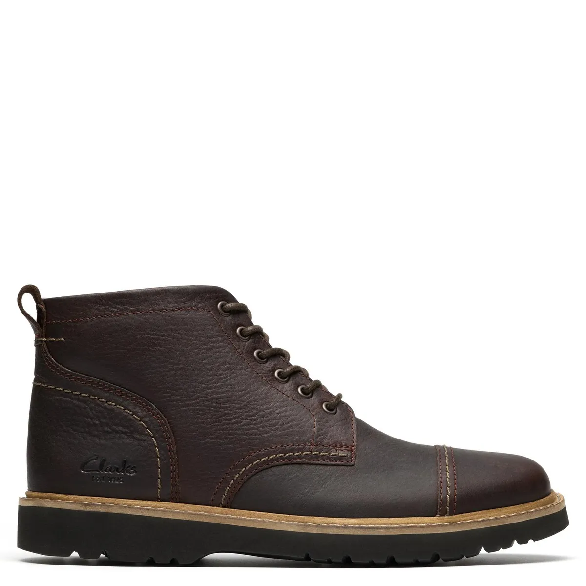 CLARKS - Botín Hombre Cuero Café Clarks