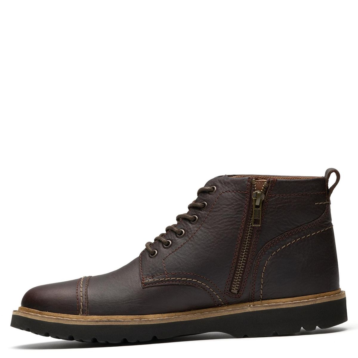 CLARKS - Botín Hombre Cuero Café Clarks