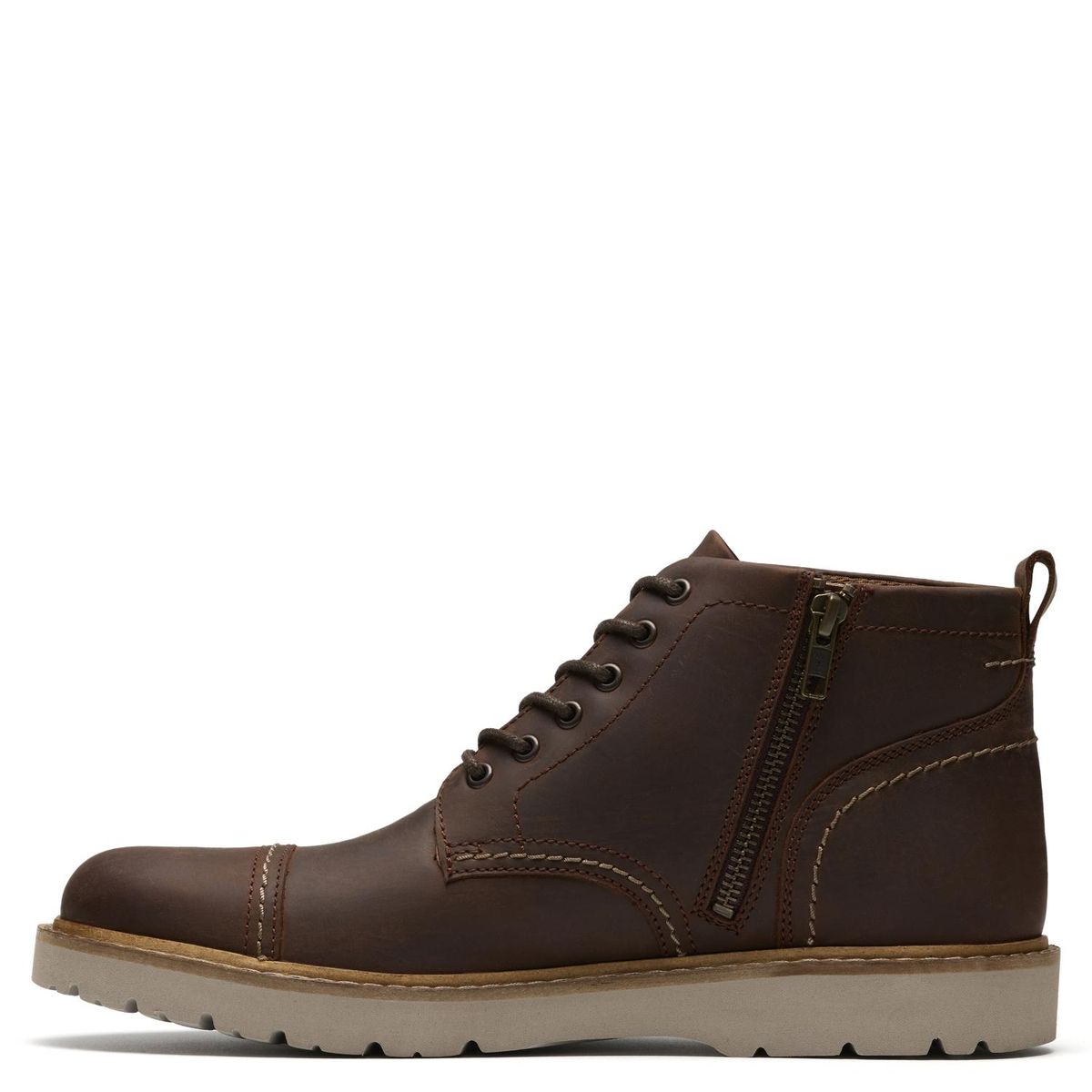 CLARKS - Botín Hombre Cuero Café Clarks