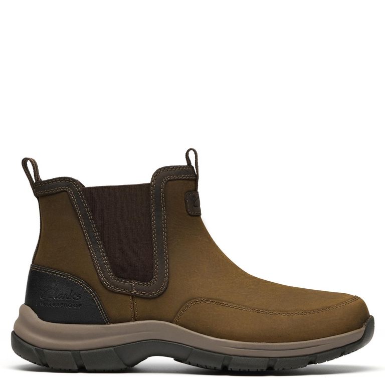 CLARKS Botín Hombre Cuero Café