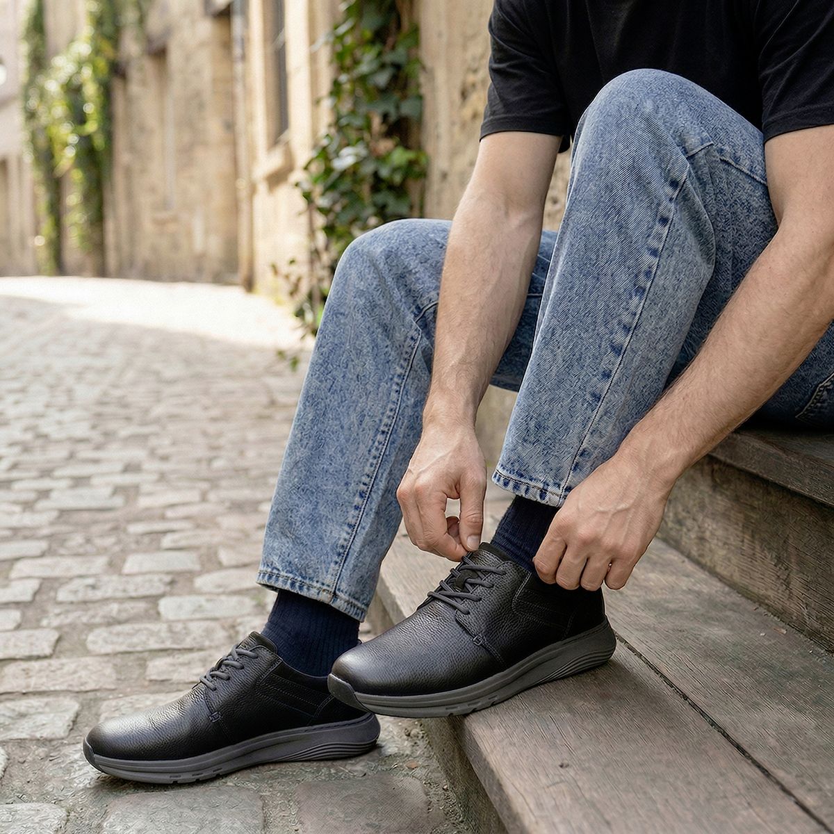 CLARKS - Zapato Casual Hombre Cuero Negro Clarks
