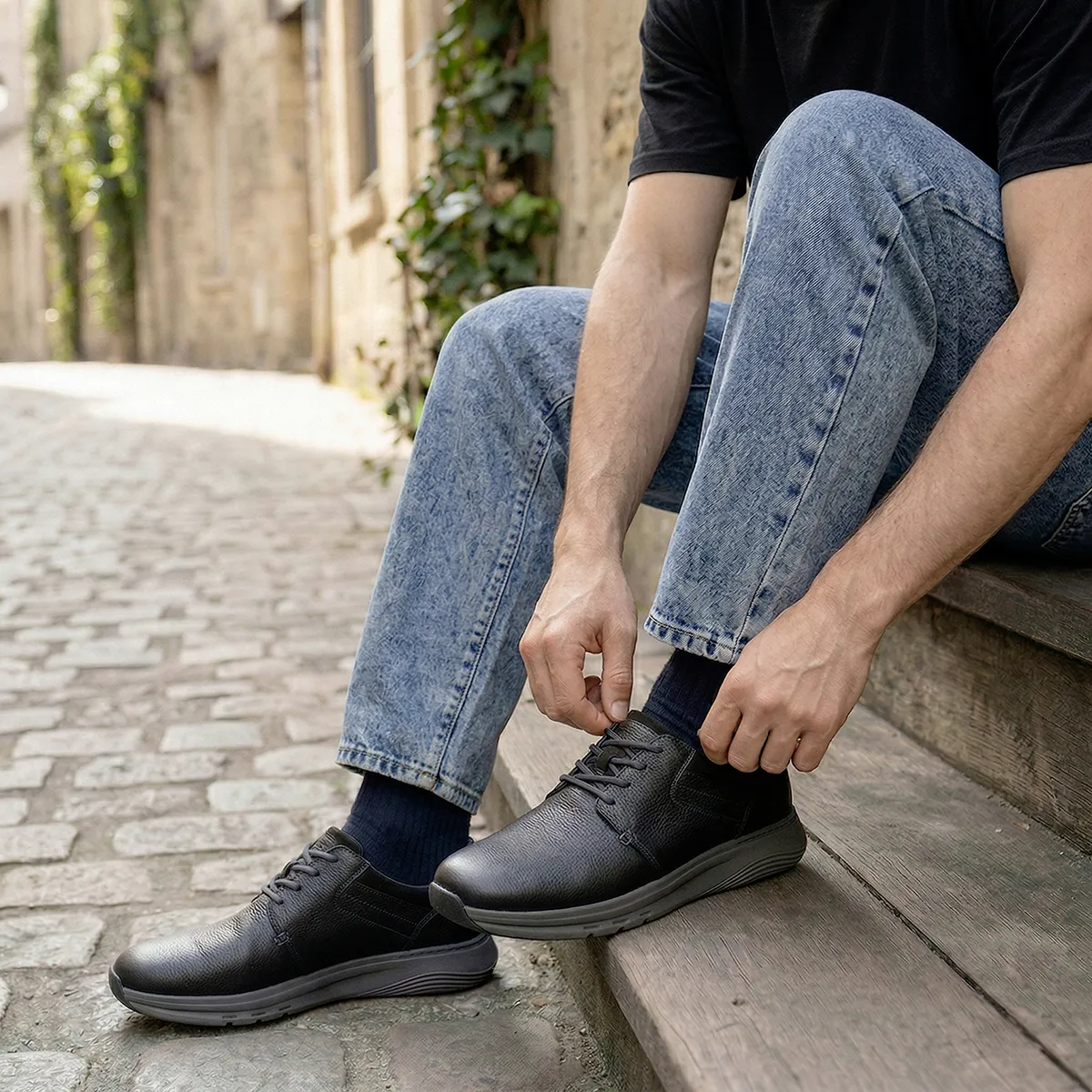 CLARKS - Zapato Casual Hombre Cuero Negro Clarks