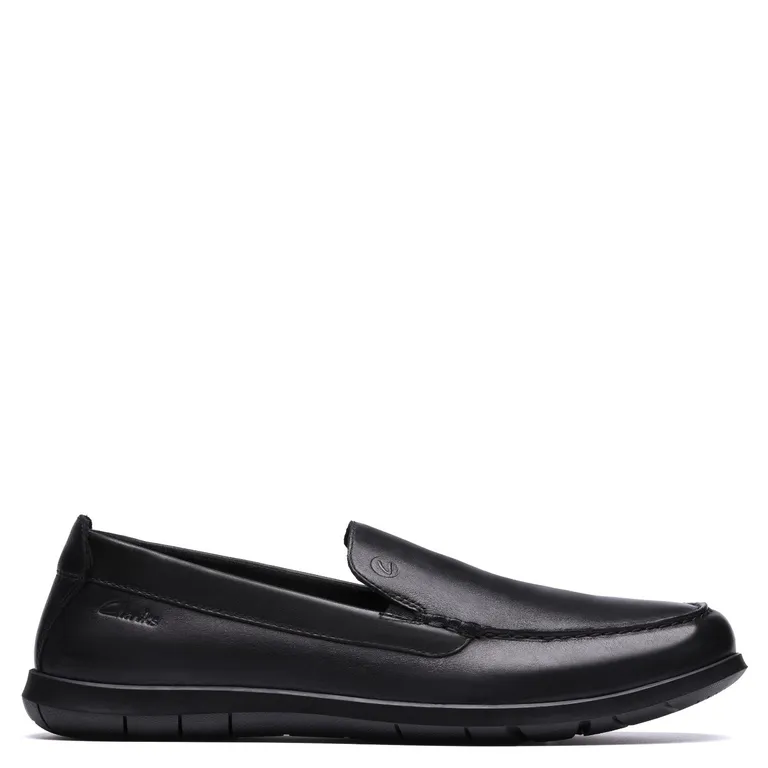 CLARKS Zapatos Casuales Hombre Cuero Negro