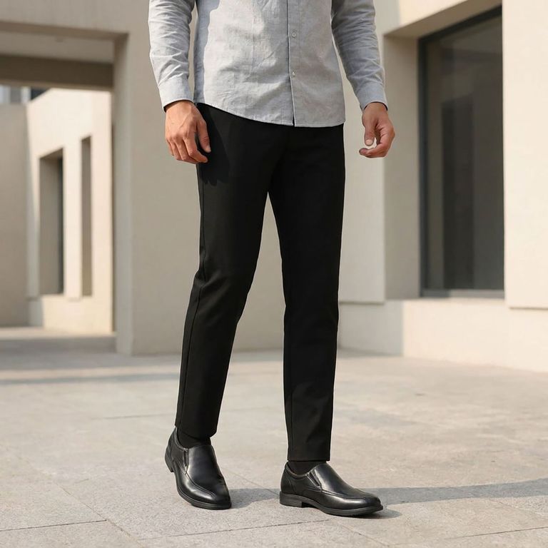 Zapatos Casuales Hombre Cuero Negro