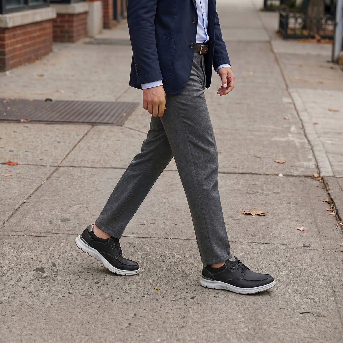 CLARKS - Zapato Casual Hombre Cuero Azul Clarks