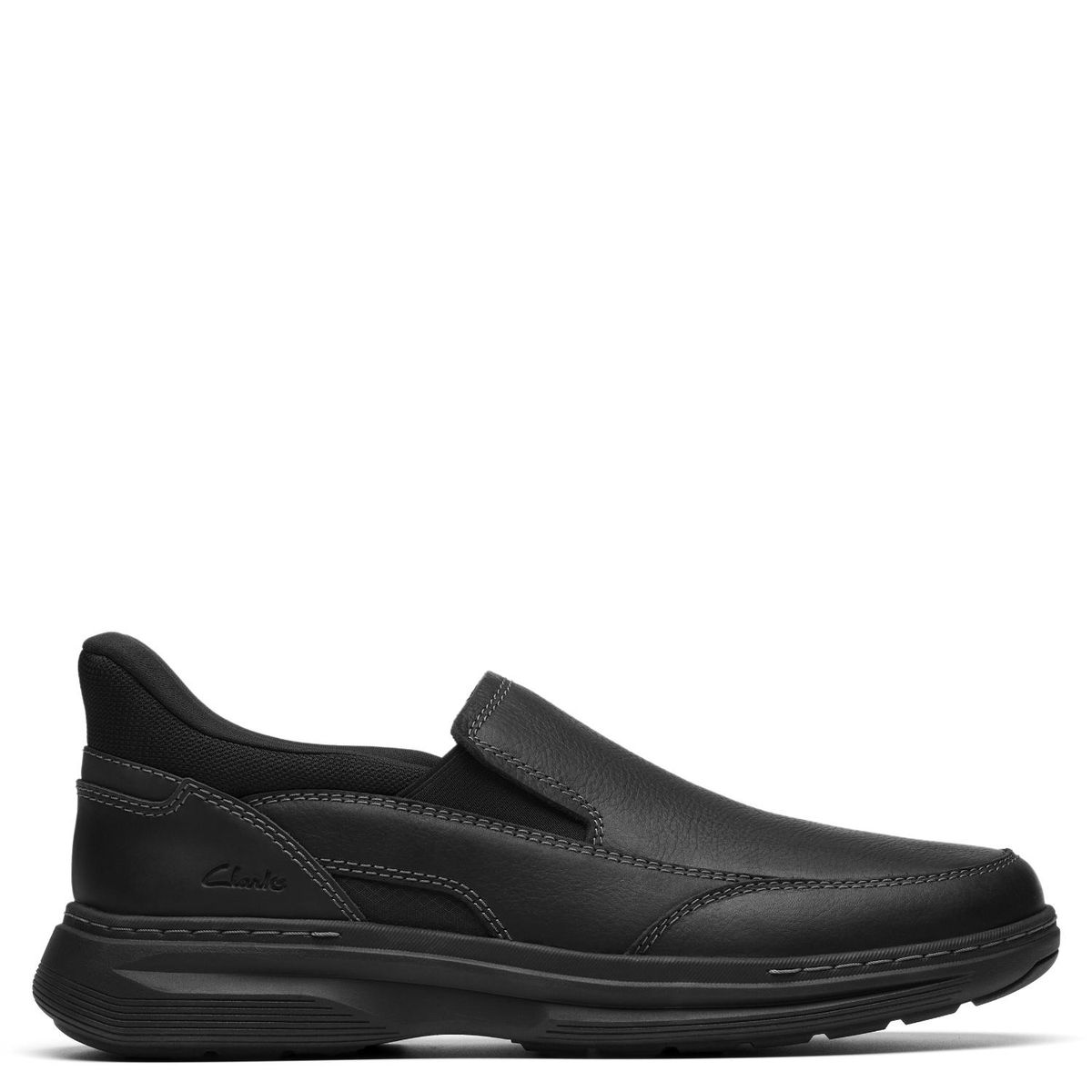 CLARKS - Zapatos Casuales Hombre Cuero Negro Clarks