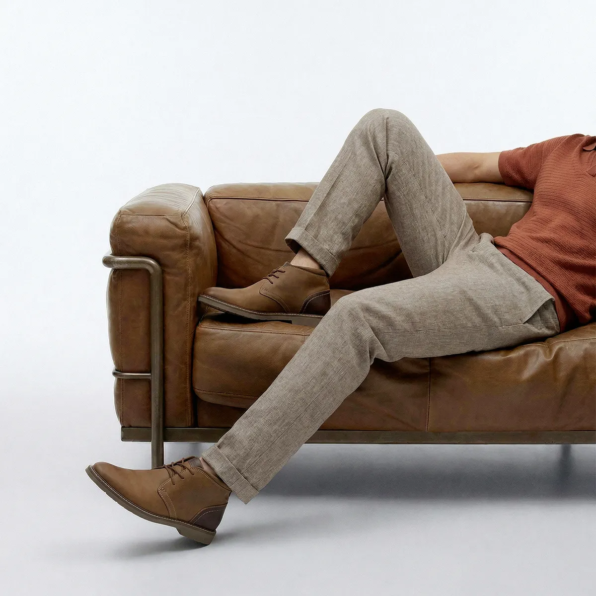 CLARKS - Botín Hombre Cuero Café Clarks