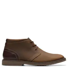 CLARKS - Botín Hombre Cuero Café