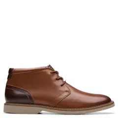 CLARKS - Botín Hombre Cuero Café