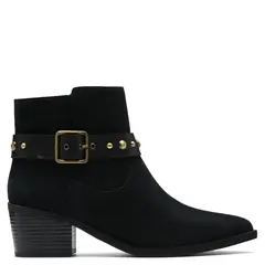 CLARKS - Botín Mujer Cuero Negro