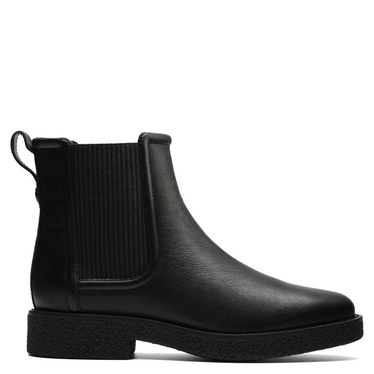 CLARKS Botín Mujer Cuero Negro