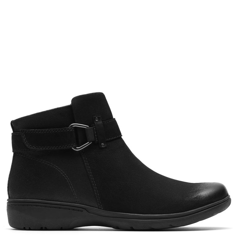 CLARKS Botín Mujer Cuero Negro