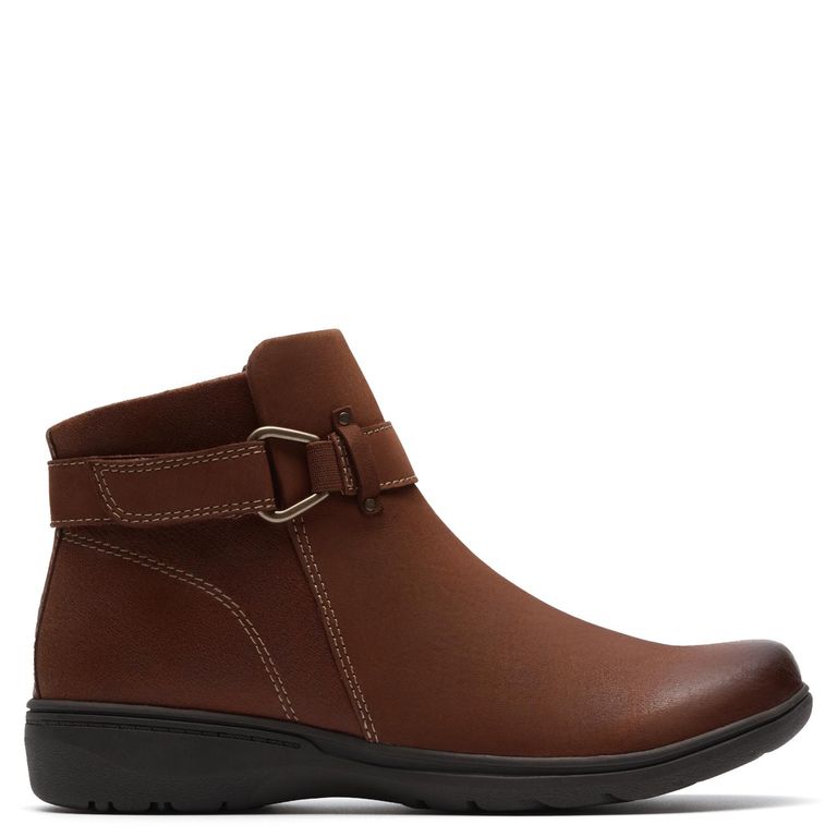 CLARKS Botín Mujer Cuero Café