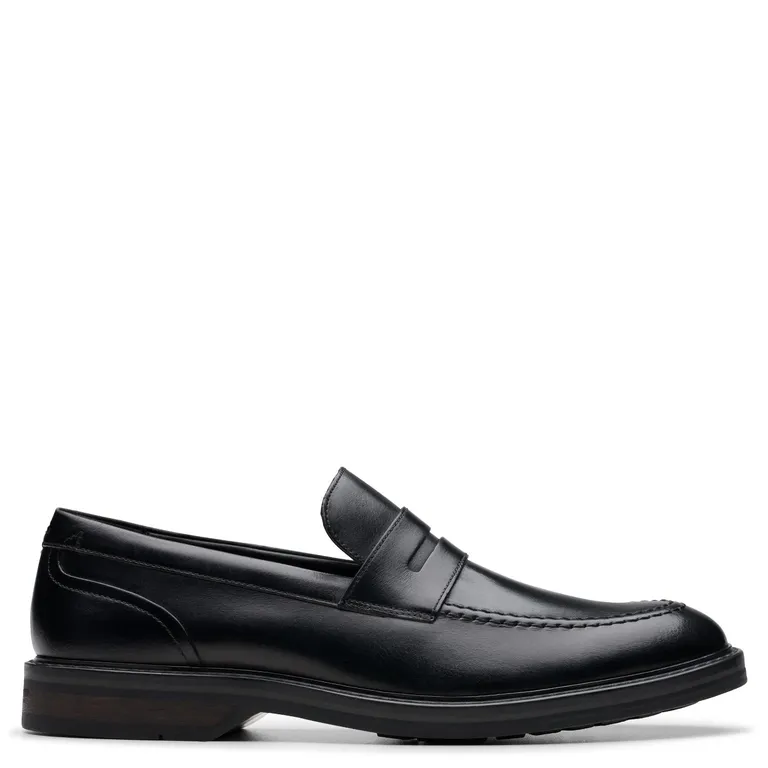 CLARKS Zapatos Casuales Hombre Cuero Negro