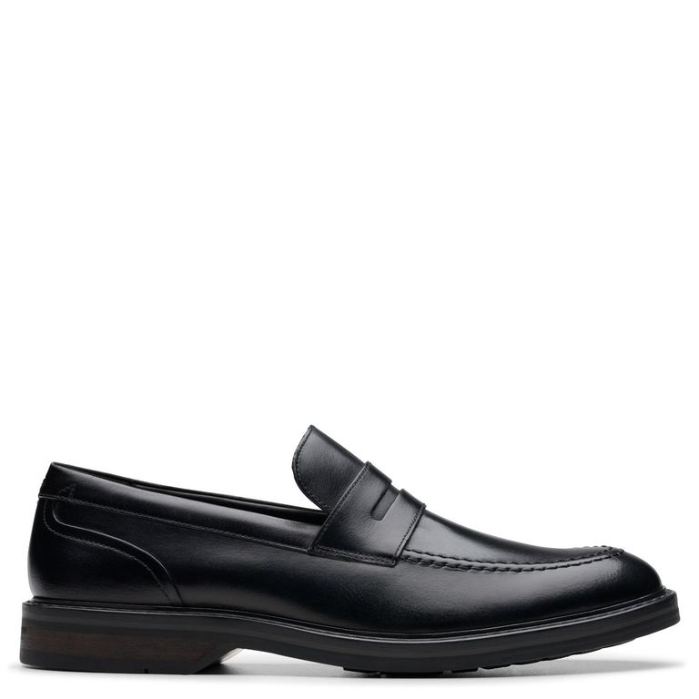 CLARKS Zapatos Casuales Hombre Cuero Negro