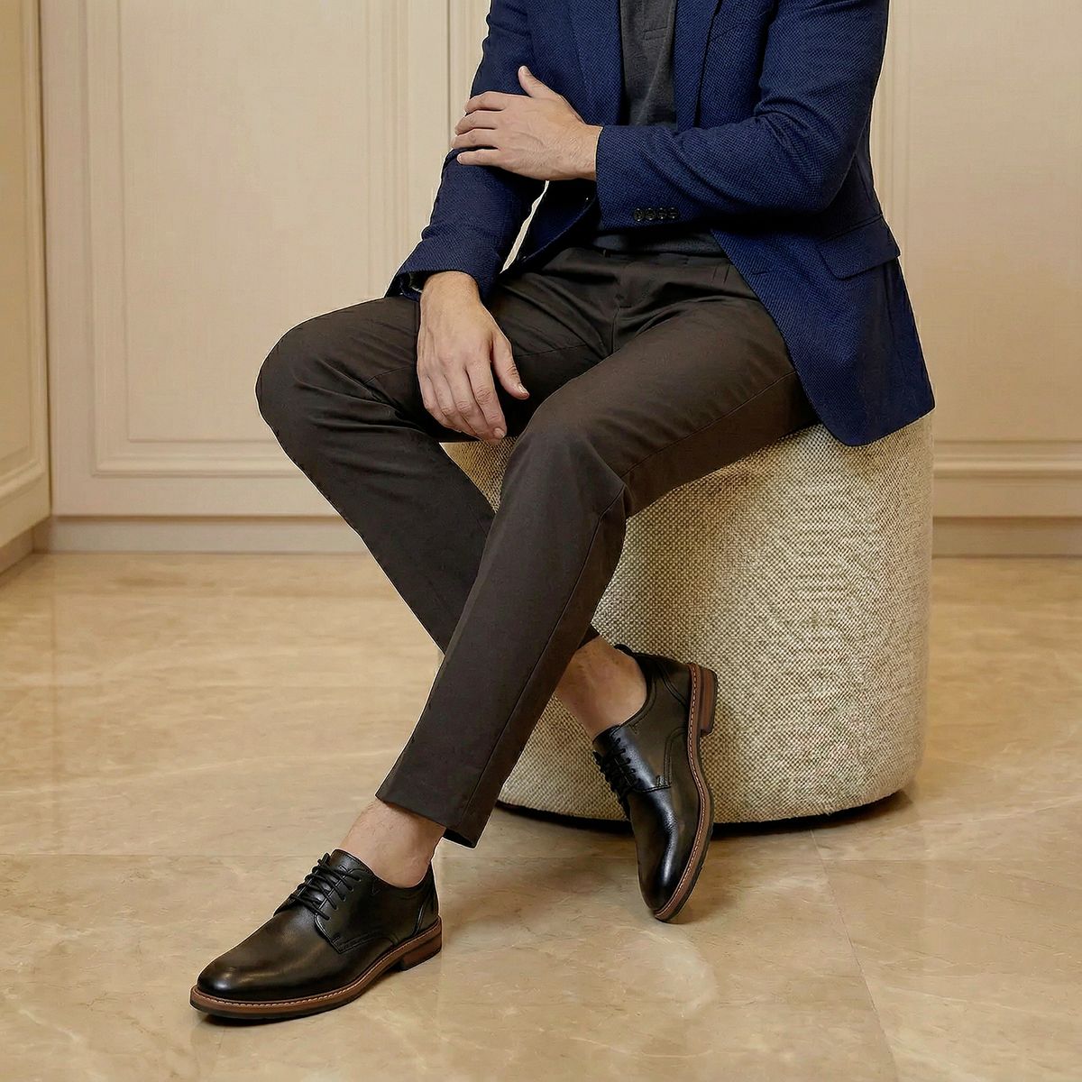 CLARKS - Zapatos Casuales Hombre Cuero Negro Clarks