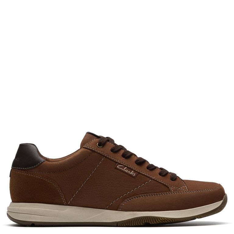 CLARKS Zapatilla Urbana Hombre Cuero Café