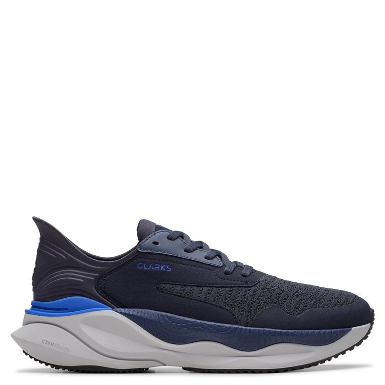 CLARKS Zapatilla Urbana Hombre Cuero Azul