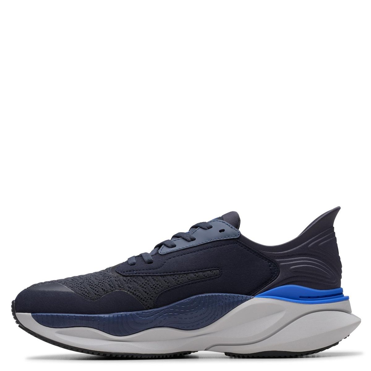 CLARKS - Zapatilla Urbana Hombre Cuero Azul Clarks