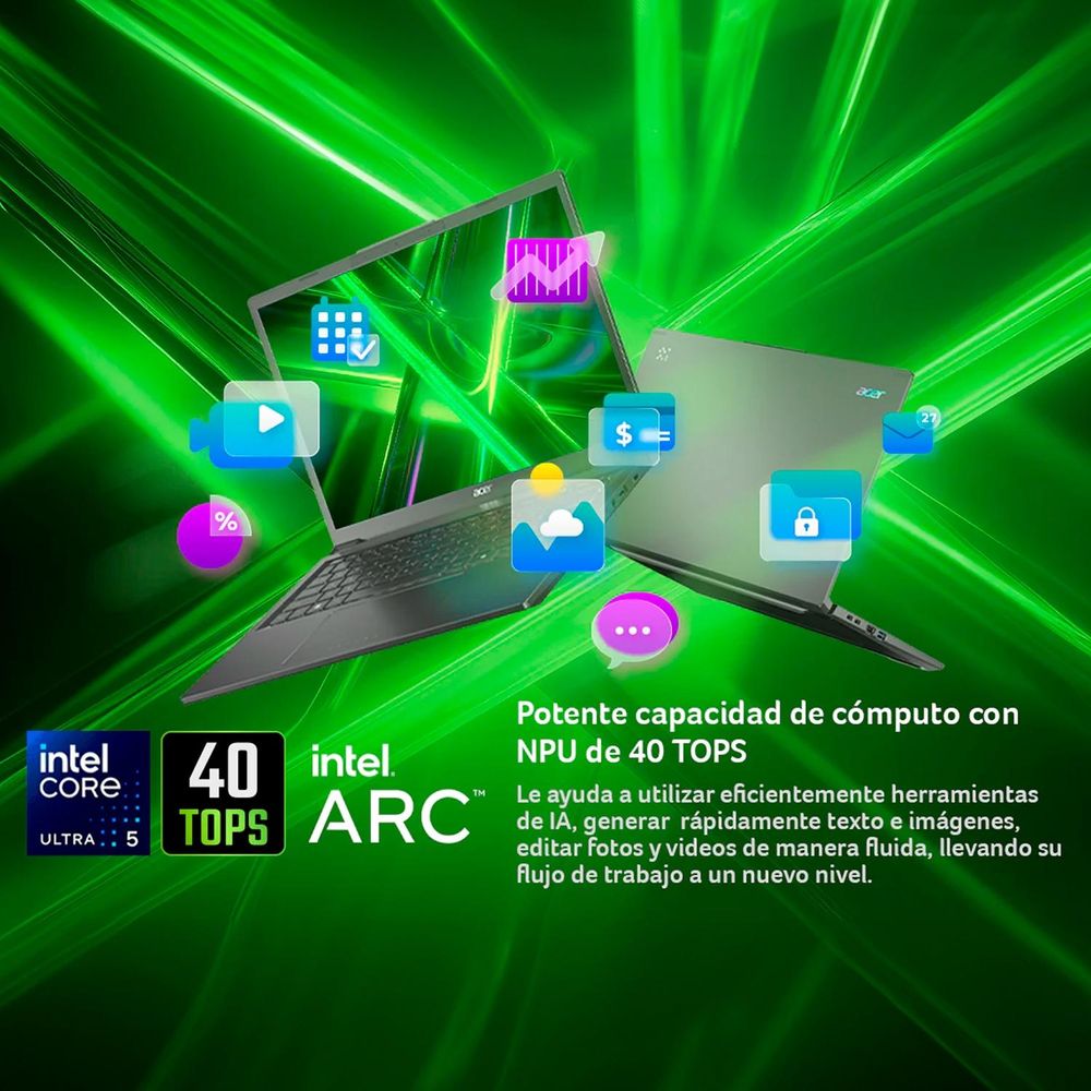 Acer Aspire 14 AI A14-52MT-59PE-1 Intel Core Ultra 5 16GB 512GB 14", foto 3