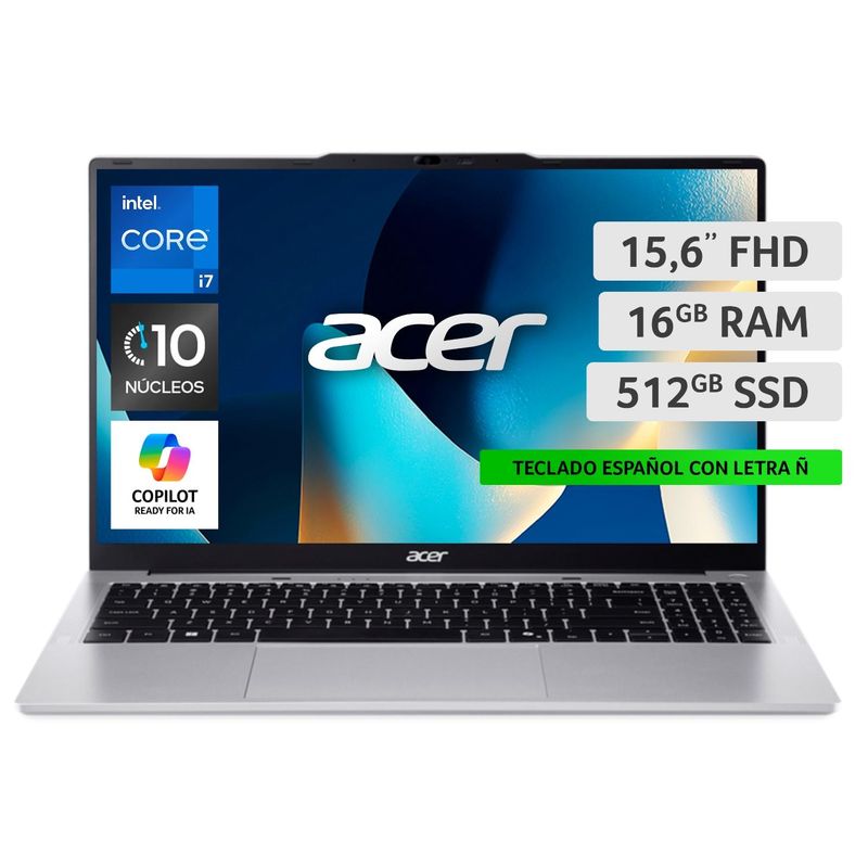 ACER - Notebook Acer Aspire Lite AL15-72P-79W5-1 Intel Core i7 10 Núcleos 16GB RAM 512GB SSD FHD