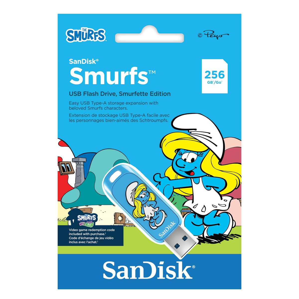 SANDISK - Pendrive Sandisk Flash USB Smurfs 256GB