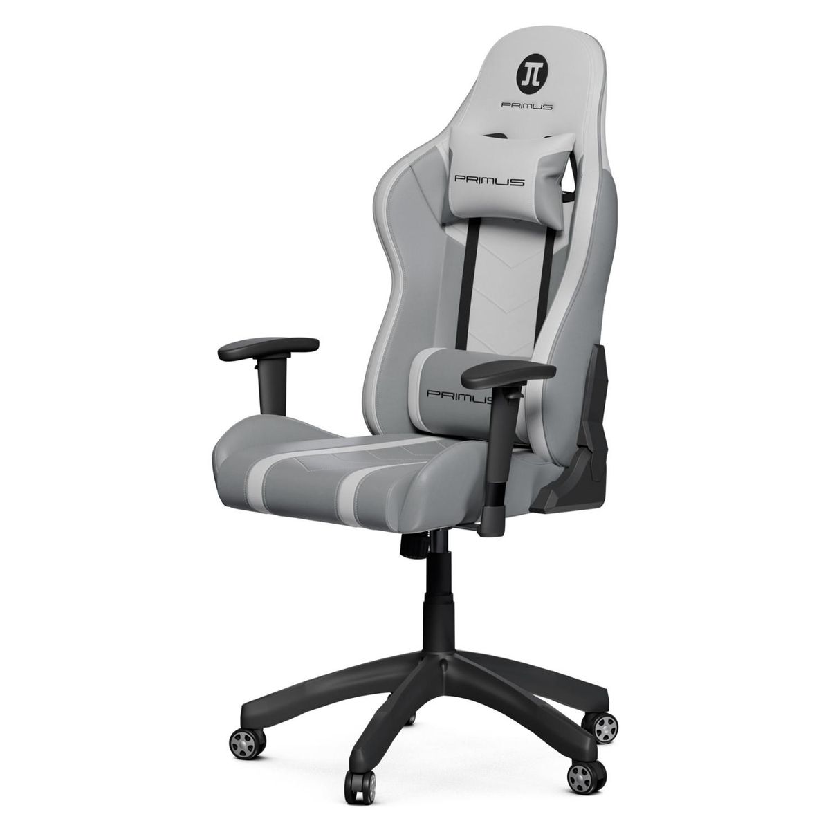 PRIMUS - Silla Gamer 100T Gris Con Blanco Primus