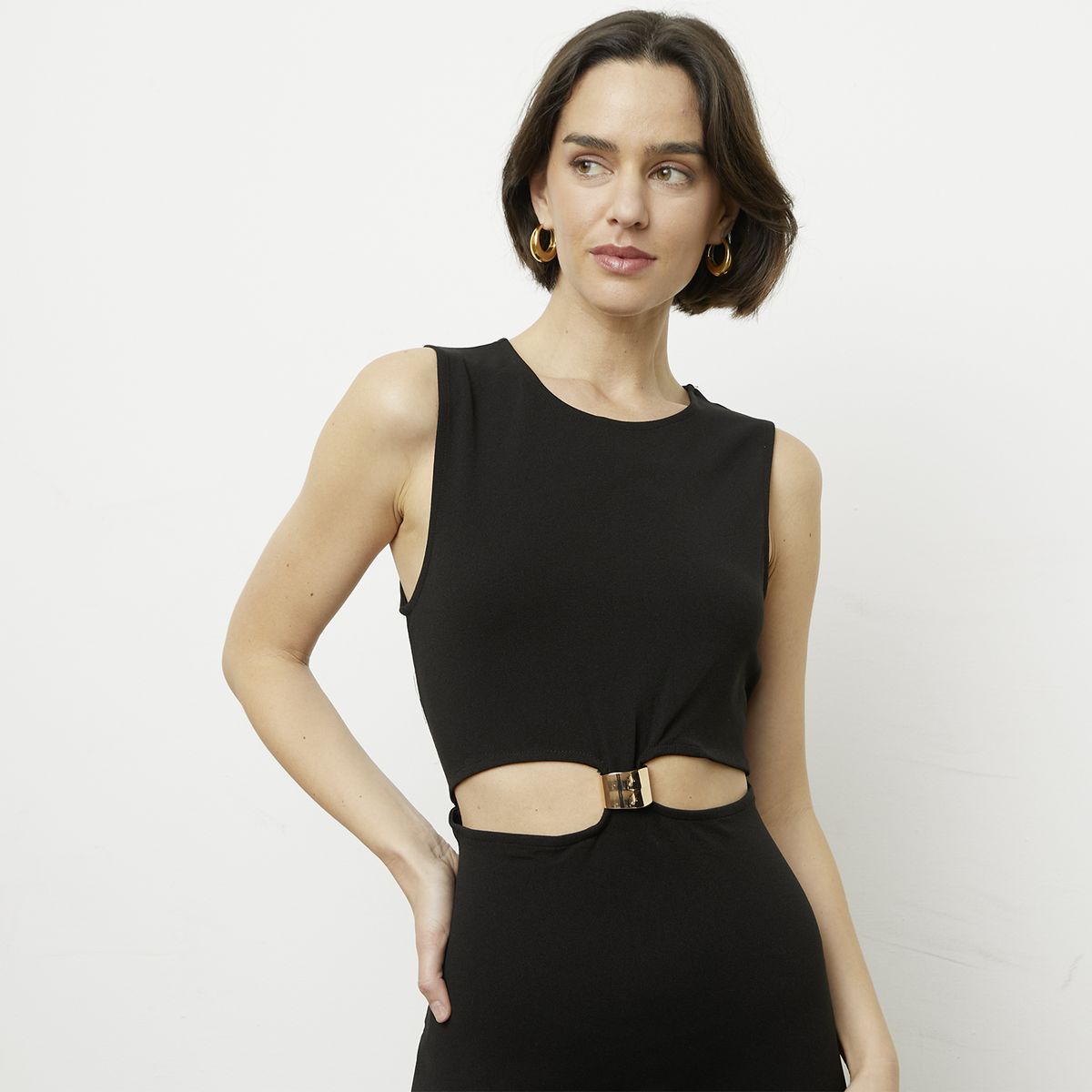VERO MODA - Vestido Midi con Aplicación Mujer Vero Moda