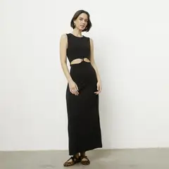 VERO MODA - Vestido Midi con Aplicación Mujer