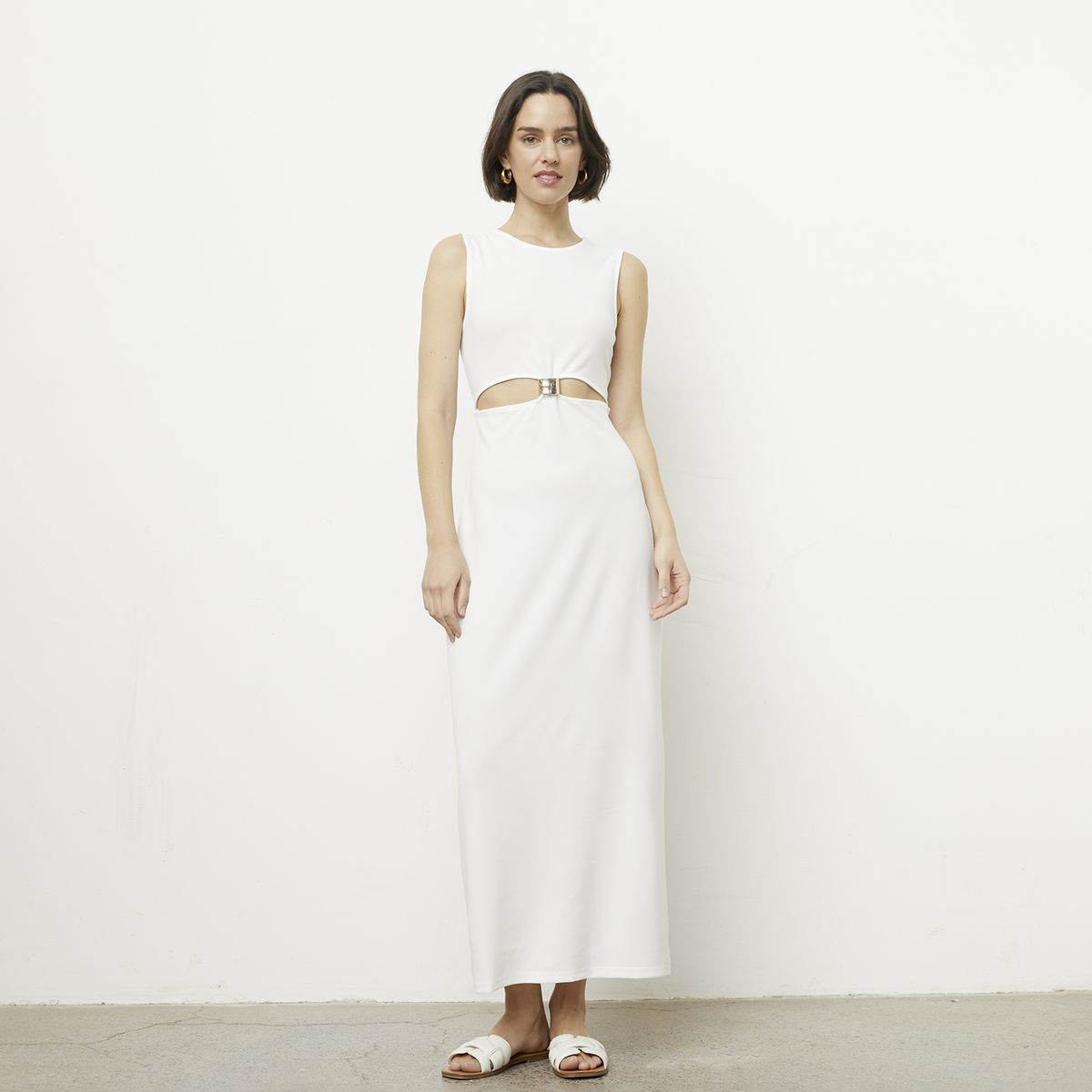 VERO MODA - Vestido Midi con Aplicación Mujer Vero Moda