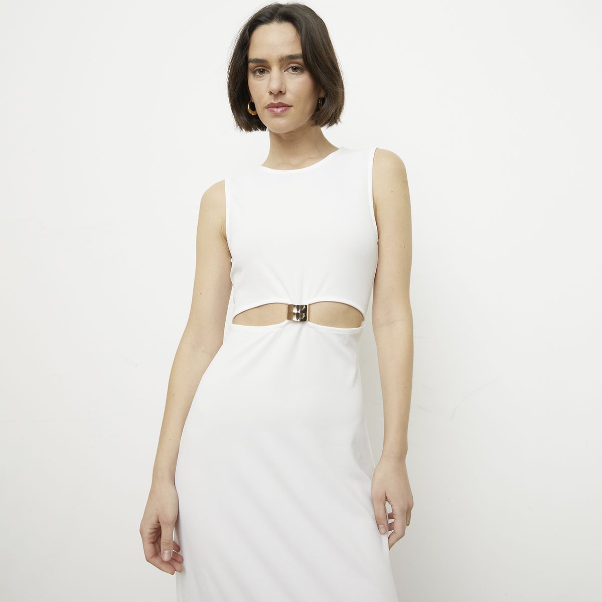 VERO MODA - Vestido Midi con Aplicación Mujer Vero Moda