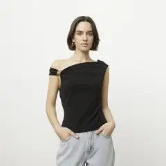 VERO MODA - Blusa Cuello Drapeado Mujer