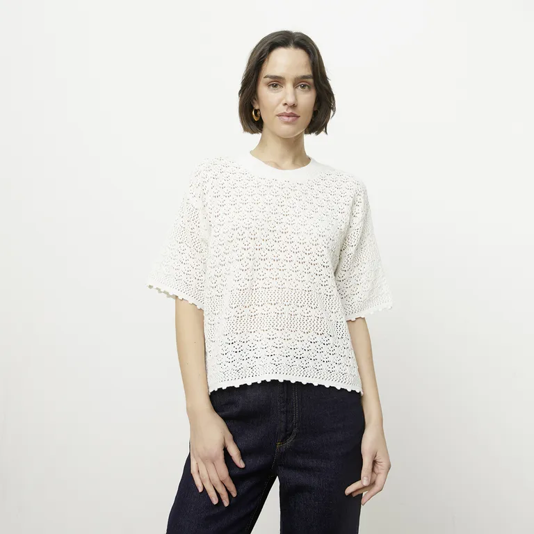 VERO MODA Polera Tejida Algodón Mujer