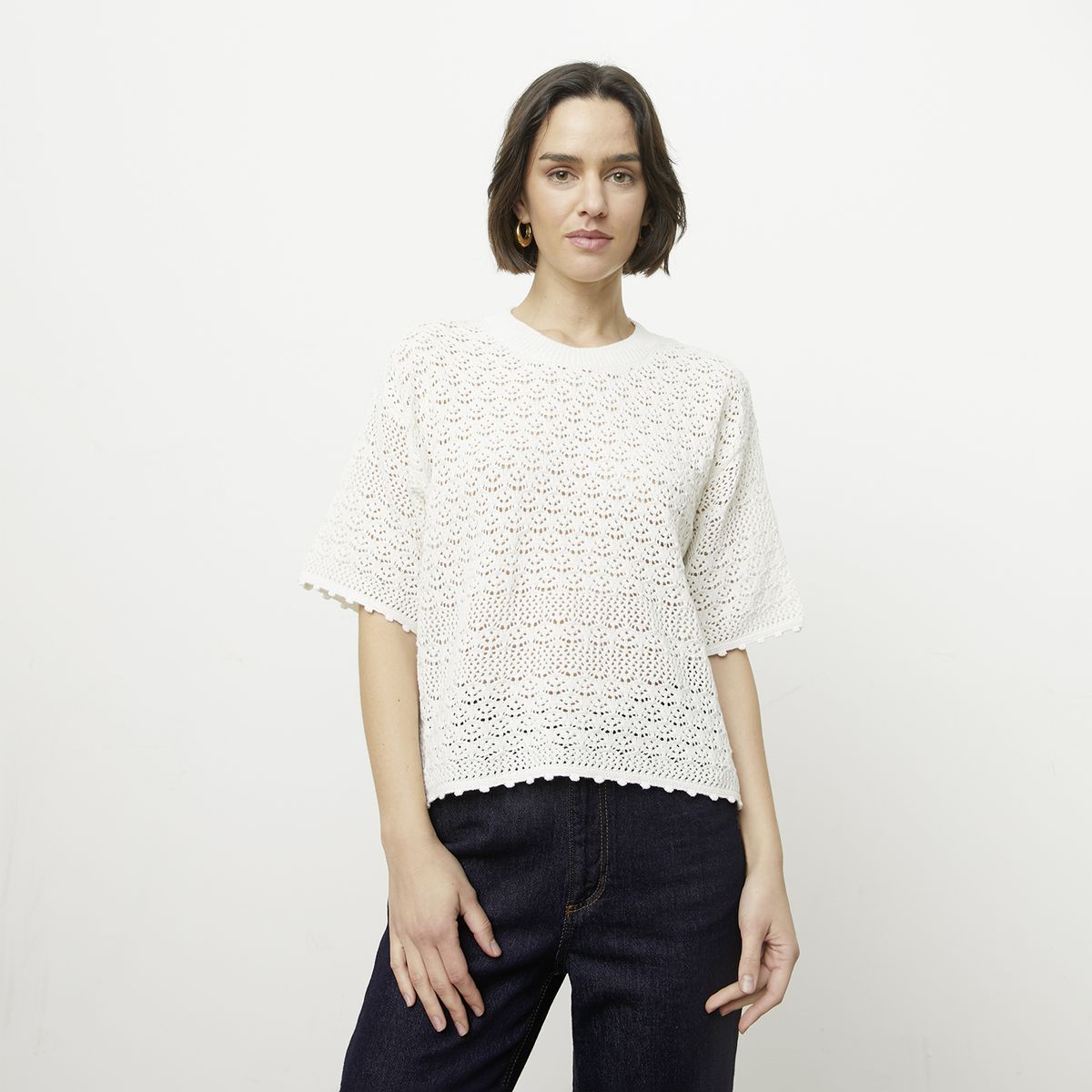 VERO MODA - Polera Tejida Algodón Mujer Vero Moda