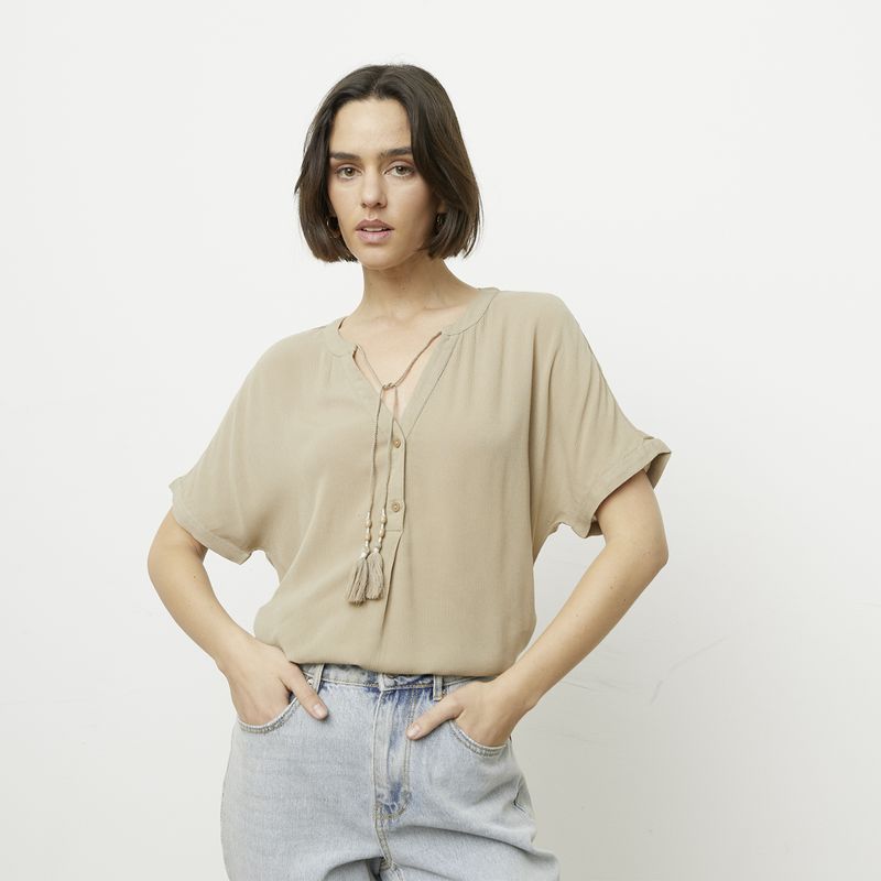 VERO MODA - Blusa con Amarras Mujer Vero Moda