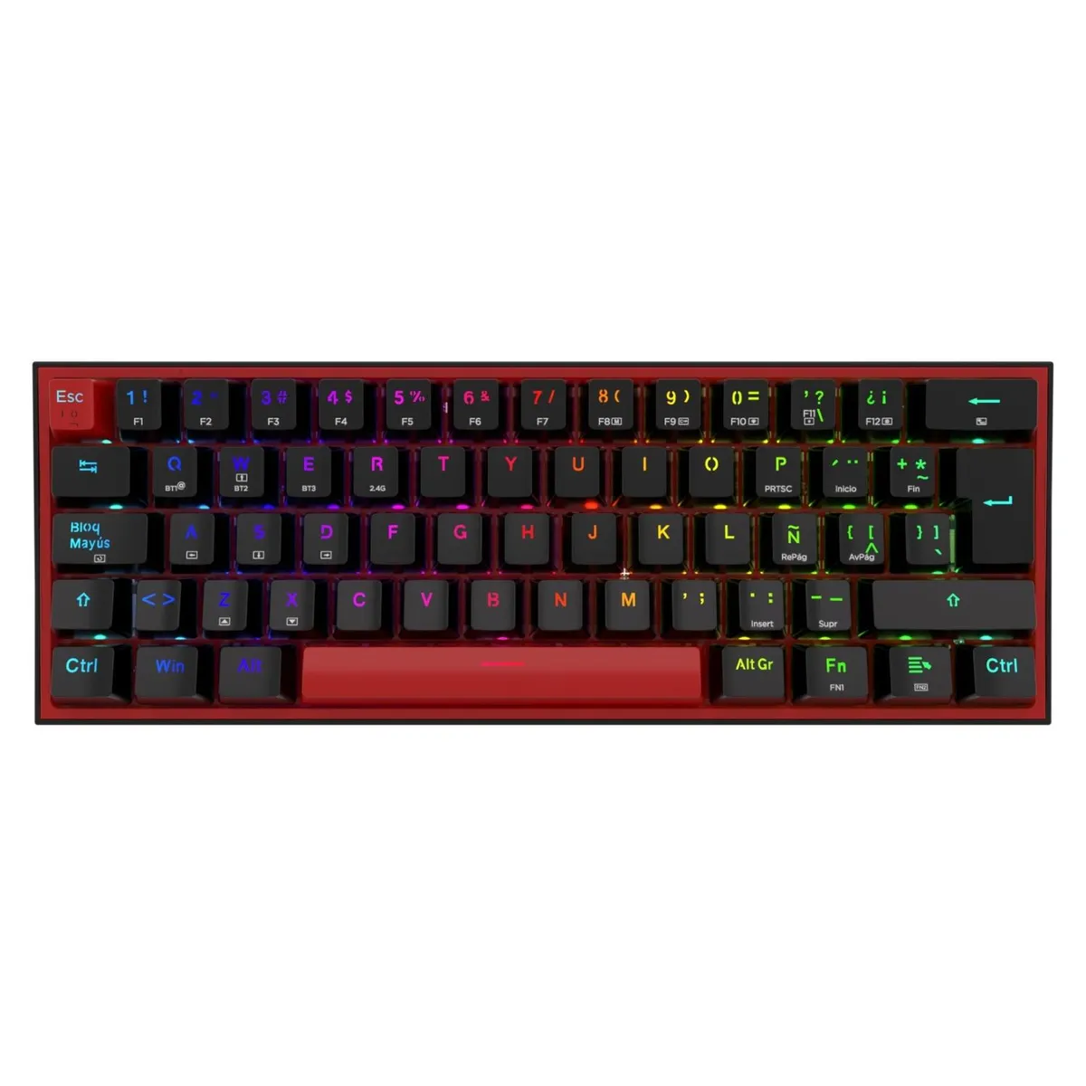 REDRAGON - Teclado Fizz Pro Black Red Switch Wireless Redragon