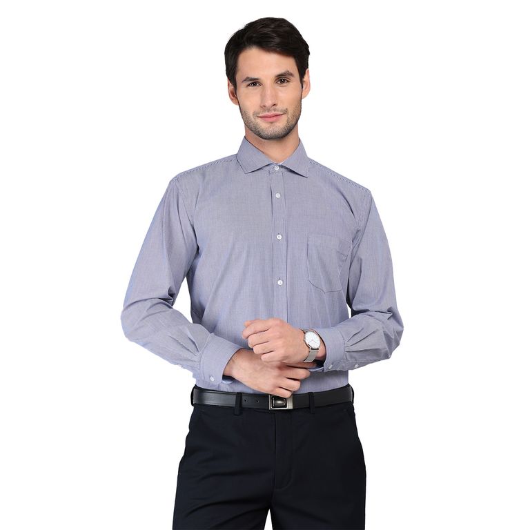 Camisa De Vestir Manga Larga Algodón Hombre