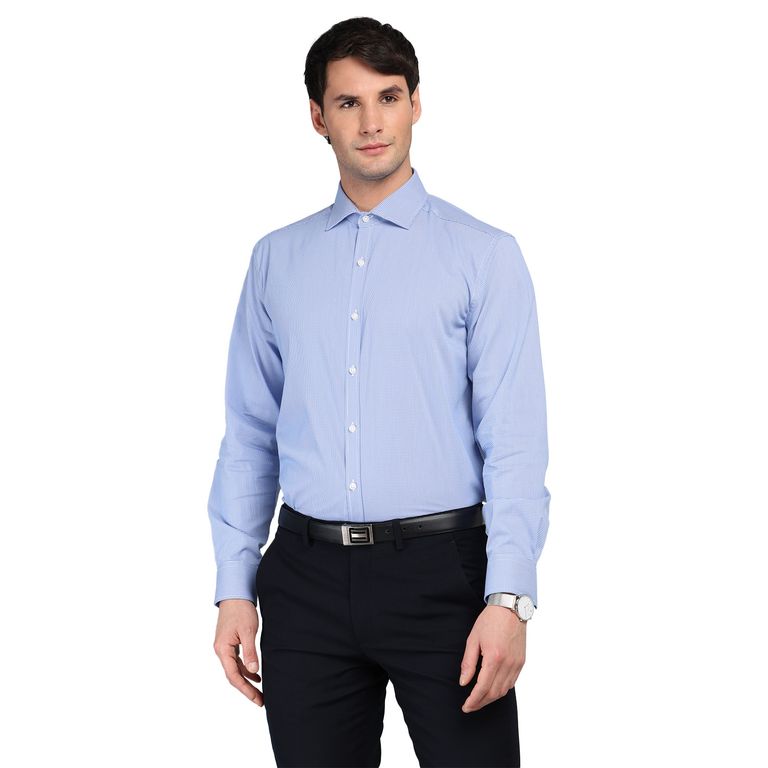 Camisa De Vestir Manga Larga Algodón Hombre